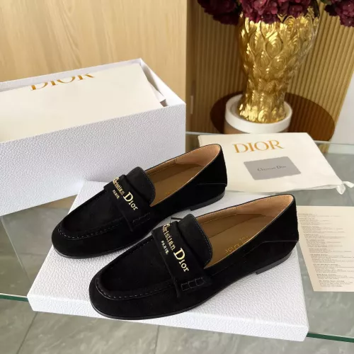 Replica Christian Dior Leather Shoes For Women #1362908 $102.00 USD for Wholesale
