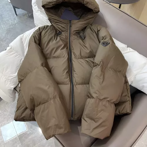 Replica Prada Down Feather Coat Long Sleeved For Women #1363756 $225.00 USD for Wholesale