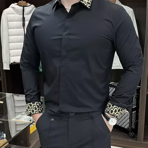 Replica Christian Dior Shirts Long Sleeved For Men #1364109 $92.00 USD for Wholesale
