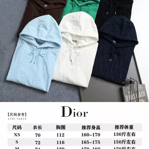 Replica Christian Dior Hoodies Long Sleeved For Unisex #1365073 $64.00 USD for Wholesale