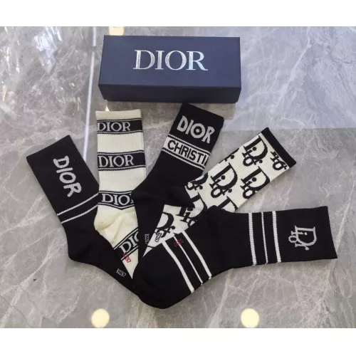 Replica Christian Dior Socks For Women #1366083 $29.00 USD for Wholesale