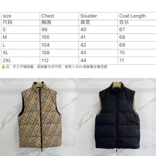 Replica Burberry Down Feather Coat Sleeveless For Unisex #1366615 $108.00 USD for Wholesale