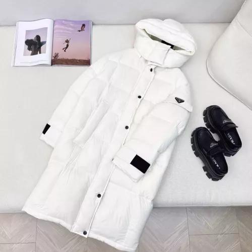 Replica Prada Down Feather Coat Long Sleeved For Women #1366765 $257.85 USD for Wholesale