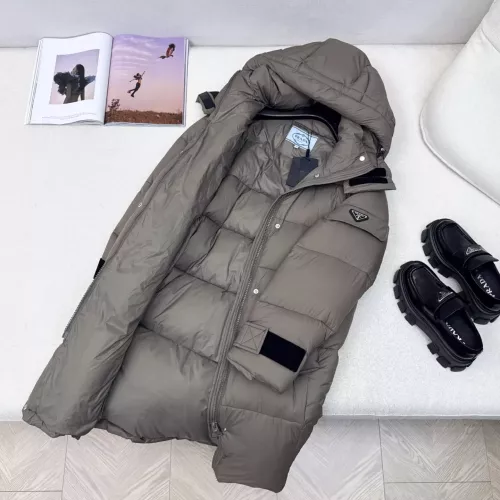 Replica Prada Down Feather Coat Long Sleeved For Women #1366766 $257.85 USD for Wholesale
