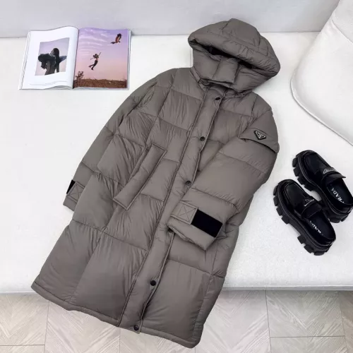 Replica Prada Down Feather Coat Long Sleeved For Women #1366766 $257.85 USD for Wholesale