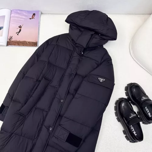 Replica Prada Down Feather Coat Long Sleeved For Women #1366767 $257.85 USD for Wholesale