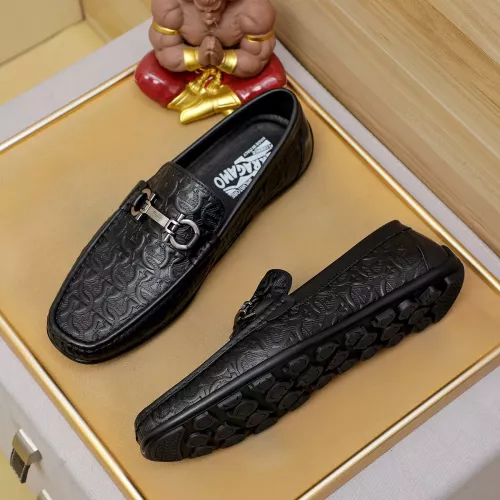 Replica Salvatore Ferragamo Leather Shoes For Men #1367298 $72.00 USD for Wholesale