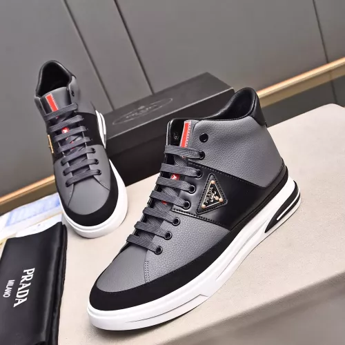 Replica Prada High Top Shoes For Men #1367629 $82.00 USD for Wholesale