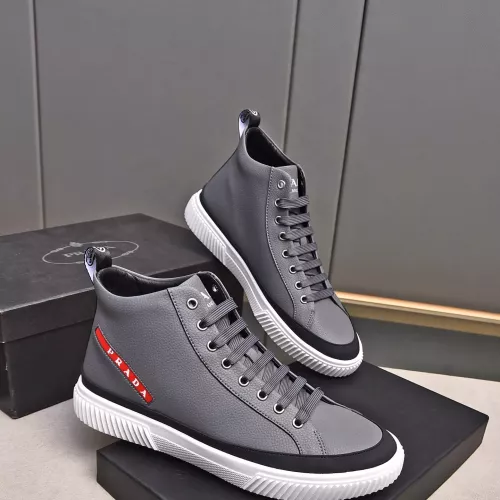 Replica Prada High Top Shoes For Men #1367635 $82.00 USD for Wholesale