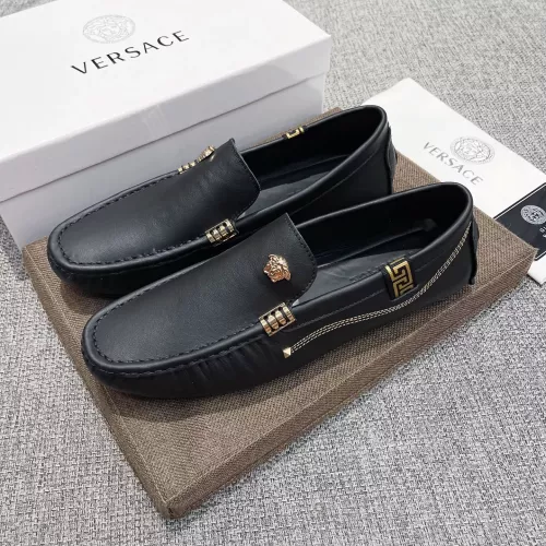 Cheap Versace Leather Shoes For Men #1367777, $$85.00 USD On Versace Leather Shoes