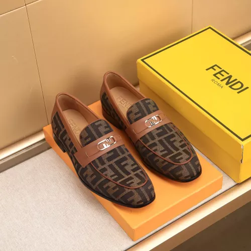 Replica Fendi Leather Shoes For Men #1367890 $88.00 USD for Wholesale