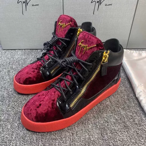 Replica Giuseppe Zanotti High Tops Shoes For Women #1368339 $98.00 USD for Wholesale