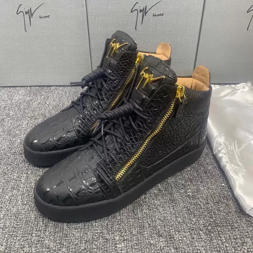 Replica Giuseppe Zanotti High Tops Shoes For Men #1368344 $102.00 USD for Wholesale