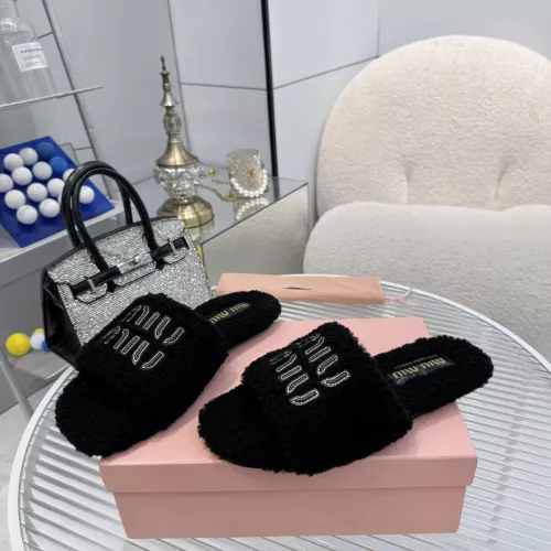 Replica MIU MIU Slippers For Women #1368697 $88.00 USD for Wholesale