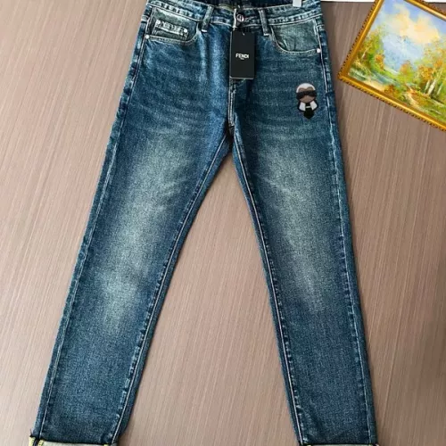 Replica Fendi Jeans For Men #1369543 $48.00 USD for Wholesale