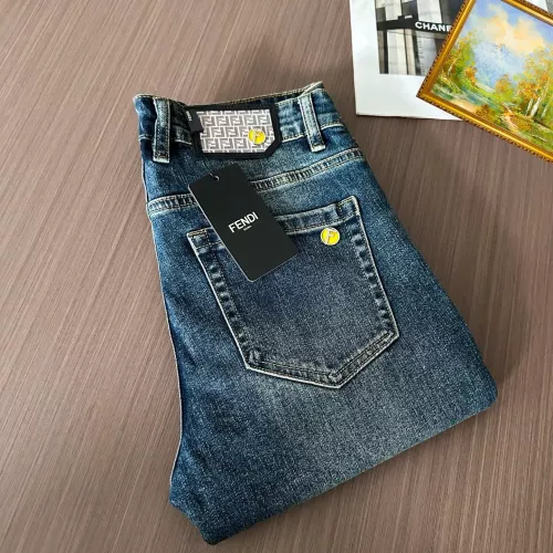 Replica Fendi Jeans For Men #1369543 $48.00 USD for Wholesale