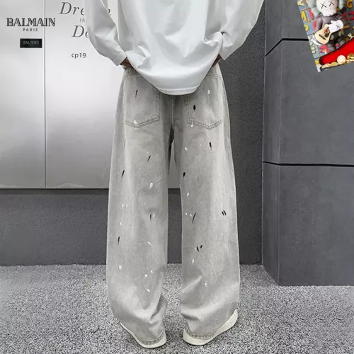 Replica Balmain Jeans For Men #1369621 $48.00 USD for Wholesale