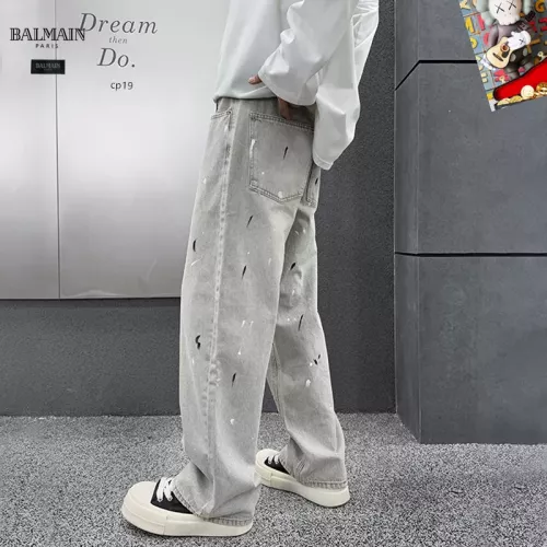 Replica Balmain Jeans For Men #1369621 $48.00 USD for Wholesale