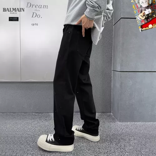 Replica Balmain Jeans For Men #1369622 $48.00 USD for Wholesale