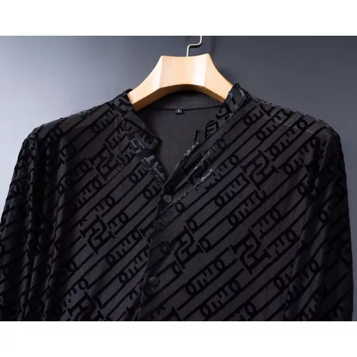 Replica Fendi Shirts Long Sleeved For Men #1370585 $52.00 USD for Wholesale