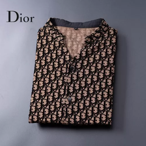 Replica Christian Dior Shirts Long Sleeved For Men #1370587 $52.00 USD for Wholesale