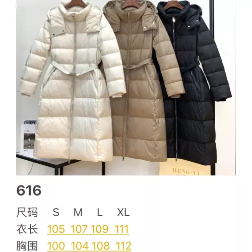Replica Burberry Down Feather Coat Long Sleeved For Women #1371034 $247.93 USD for Wholesale
