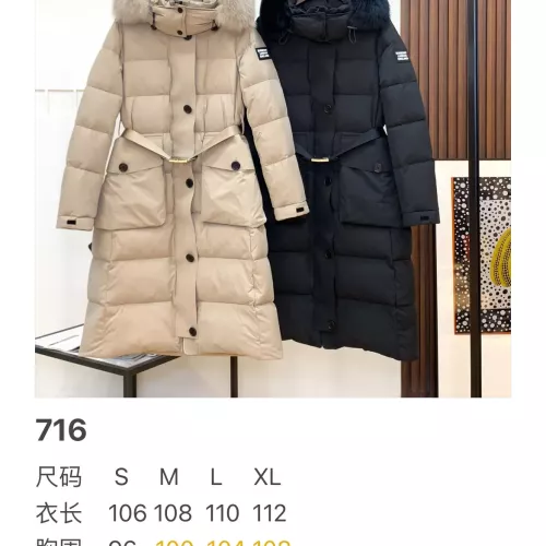 Replica Burberry Down Feather Coat Long Sleeved For Women #1371051 $261.16 USD for Wholesale