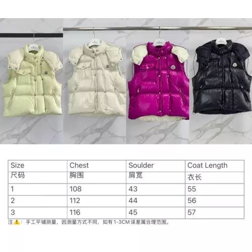 Replica Moncler Down Feather Coat Sleeveless For Women #1371083 $140.00 USD for Wholesale