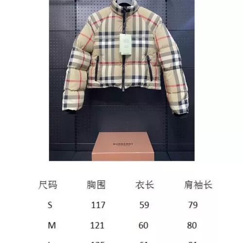 Replica Burberry Down Feather Coat Long Sleeved For Women #1371113 $160.00 USD for Wholesale