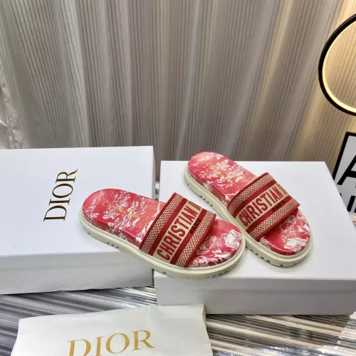Replica Christian Dior Slippers For Women #1371681 $76.00 USD for Wholesale