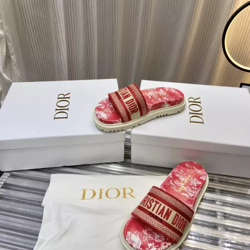 Replica Christian Dior Slippers For Women #1371681 $76.00 USD for Wholesale