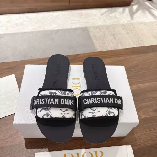 Replica Christian Dior Slippers For Women #1371751 $76.00 USD for Wholesale
