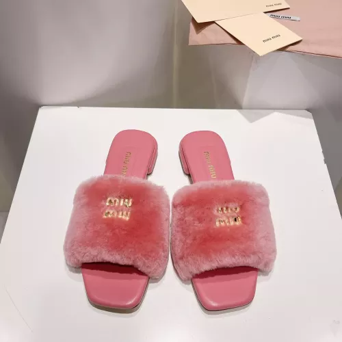 Replica MIU MIU Slippers For Women #1371953 $96.00 USD for Wholesale