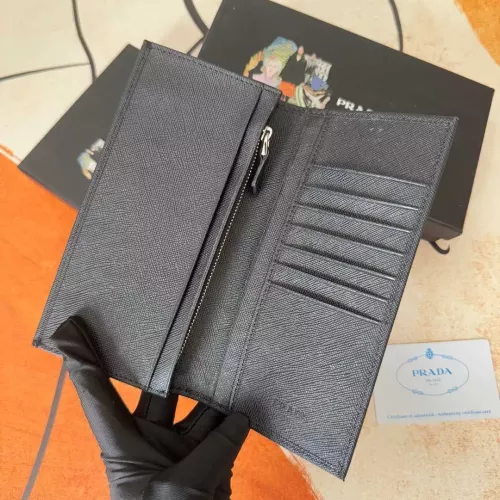 Replica Prada Wallets In Black For Men #1372692 $40.00 USD for Wholesale