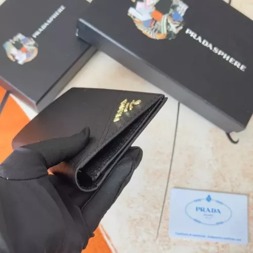 Replica Prada Wallets In Black For Men #1372697 $40.00 USD for Wholesale