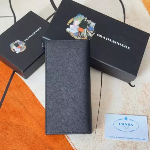 Replica Prada Wallets In Black For Men #1372703 $40.00 USD for Wholesale