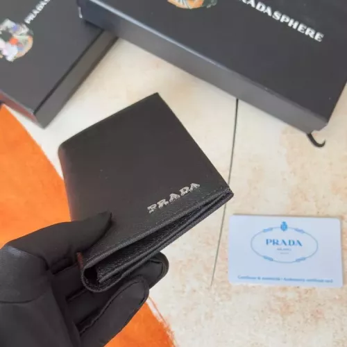 Replica Prada Wallets In Black For Men #1372704 $40.00 USD for Wholesale