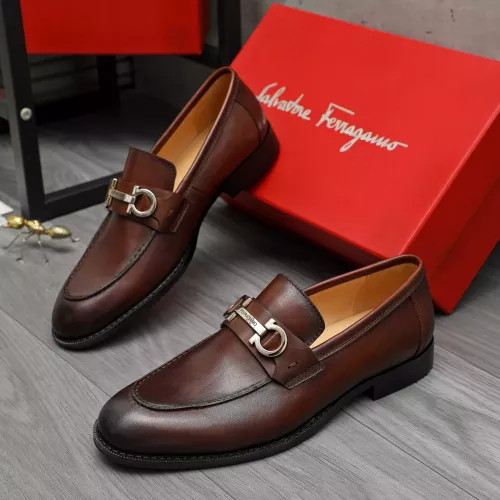 Cheap Salvatore Ferragamo Leather Shoes For Men #1373477, $$100.00 USD On Salvatore Ferragamo Leather Shoes