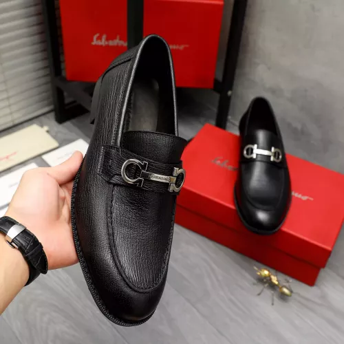 Replica Salvatore Ferragamo Leather Shoes For Men #1373478 $100.00 USD for Wholesale