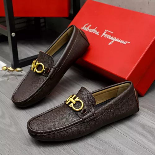 Cheap Salvatore Ferragamo Leather Shoes For Men #1373499, $$82.00 USD On Salvatore Ferragamo Leather Shoes