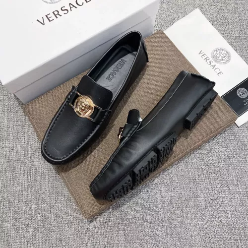Cheap Versace Leather Shoes For Men #1373573, $$85.00 USD On Versace Leather Shoes