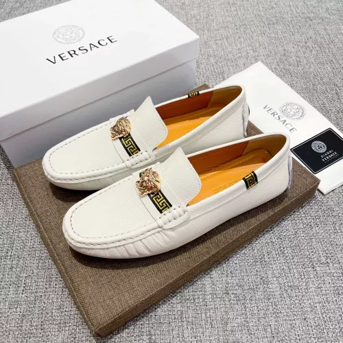 Cheap Versace Leather Shoes For Men #1373575, $$85.00 USD On Versace Leather Shoes