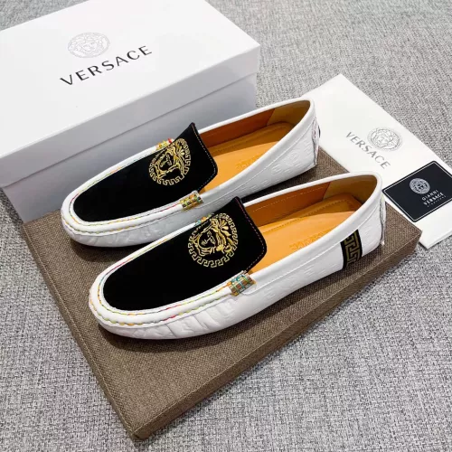 Cheap Versace Leather Shoes For Men #1373577, $$85.00 USD On Versace Leather Shoes