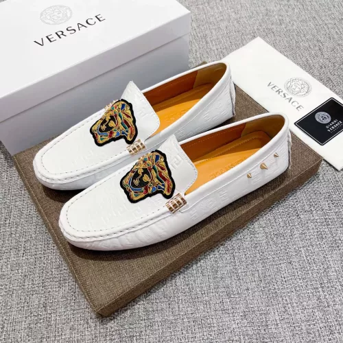 Cheap Versace Leather Shoes For Men #1373578, $$85.00 USD On Versace Leather Shoes