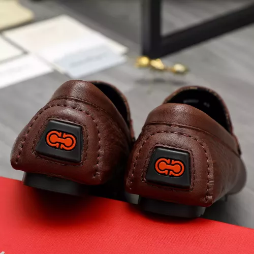 Replica Salvatore Ferragamo Leather Shoes For Men #1373660 $82.00 USD for Wholesale