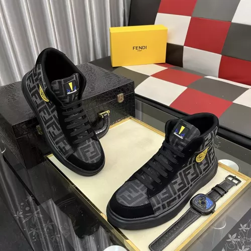 Replica Fendi High Tops Casual Shoes For Men #1373746 $82.00 USD for Wholesale
