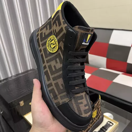 Replica Fendi High Tops Casual Shoes For Men #1373747 $82.00 USD for Wholesale
