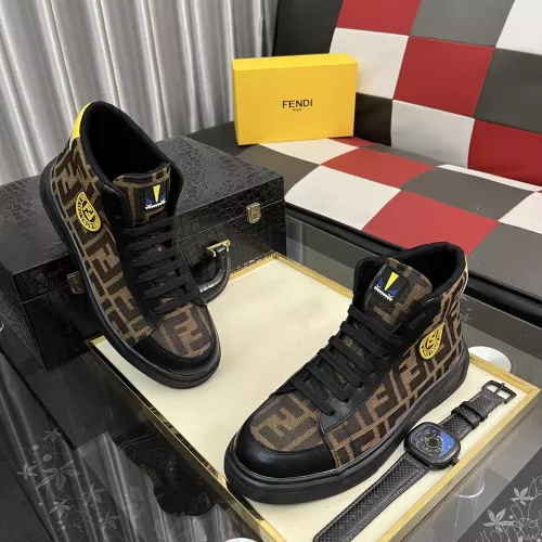 Replica Fendi High Tops Casual Shoes For Men #1373747 $82.00 USD for Wholesale
