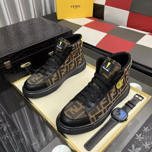 Replica Fendi High Tops Casual Shoes For Men #1373747 $82.00 USD for Wholesale