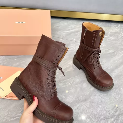 Replica MIU MIU Boots For Women #1374114 $122.00 USD for Wholesale
